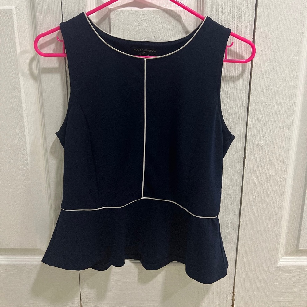 Navy blue banana republic top